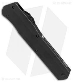 Microtech Cypher D/E OTF Auto Knife Smooth Tactical (4" Black Full Serr) 6 Microtech Cypher D/E OTF Auto Knife Smooth Tactical (4" Black Full Serr) -Microtech Shop Microtech Cypher DE Tactical Black Full Serr 2421T BHQ 81998 er spine jr