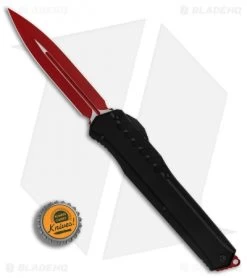 Microtech Cypher MK7 D/E OTF Automatic Knife (4" Red) 242M-1RDBK -Microtech Shop Microtech Cypher MK7 DE Black Red BHQ 89768 er bottlecap