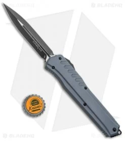 Microtech Cypher MK7 D/E OTF Automatic Knife Gray (4" Black) 242M-1GY -Microtech Shop Microtech Cypher MK7 DE OTF Auto Gray Black 242M 1GY BHQ 92248 jr bottlecap