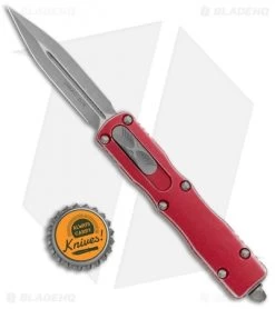 Microtech Dirac D/E OTF Automatic Knife Distressed Red (3" Apoc) -Microtech Shop Microtech Dirac DE OTF Distressed Red Apocalyptic BHQ 131514 jr bottlecap