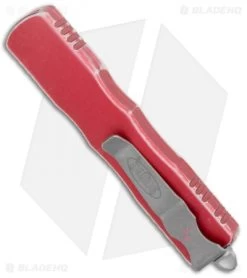 Microtech Dirac D/E OTF Automatic Knife Distressed Red (3" Apoc) -Microtech Shop Microtech Dirac DE OTF Distressed Red Apocalyptic BHQ 131514 jr side