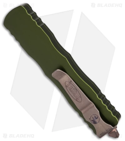 Microtech Dirac Dagger OTF Automatic Knife OD Green (2.88" Bronze Apocalyptic) 5 Microtech Dirac Dagger OTF Automatic Knife OD Green (2.88" Bronze Apocalyptic) - Image 3