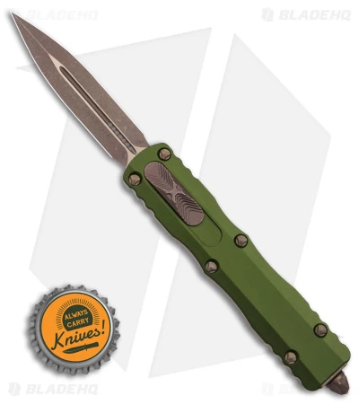 Microtech Dirac Dagger OTF Automatic Knife OD Green (2.88" Bronze Apocalyptic) 6 Microtech Dirac Dagger OTF Automatic Knife OD Green (2.88" Bronze Apocalyptic) - Image 4