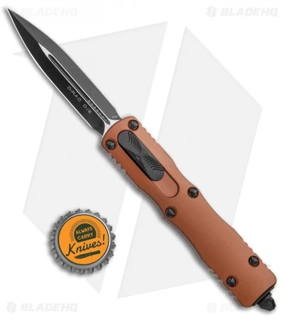 Microtech Dirac Dagger OTF Automatic Knife Tan (2.88" Two-Tone) 6 Microtech Dirac Dagger OTF Automatic Knife Tan (2.88" Two-Tone) - Image 4