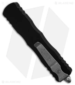 Microtech Dirac Delta Dagger OTF Automatic Knife Black (3.75" Apocalyptic) -Microtech Shop Microtech Dirac Delta Dagger OTF AK Black 3in Apocalyptic BHQ 178239 td side