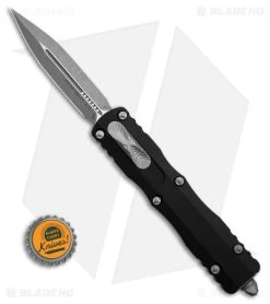 Microtech Dirac Delta Dagger OTF Automatic Knife Black (3.75" Apocalyptic) -Microtech Shop Microtech Dirac Delta Dagger OTF AK Black 3in Apocalyptic BHQ 178239 td size