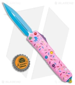 Microtech Exclusive Dessert Warrior UTX-85 D/E OTF Automatic Knife -Microtech Shop Microtech Exclusive UTX 85 Dessert Warrior Blue BHQ 174709 jr bottlecap