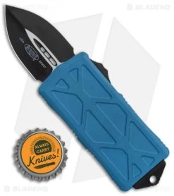 Microtech Exocet Dagger CA Legal OTF Automatic Knife Blue (1.9" Black) 157-1BL -Microtech Shop Microtech Exocert Dagger CA Legal OTF Auto Blue Black 157 1BL BHQ 105163 jr bottlecap