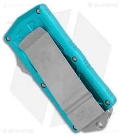 Microtech Exocet Dagger CA Legal OTF Automatic Knife Teal (Apocalyptic) -Microtech Shop Microtech Exocert Dagger CA Legal OTF Auto Turquoise Apocalyptic 157 10APTQ BHQ 113378 jr side
