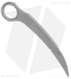 Microtech Signature Series Feather Karambit Fixed Blade Knife (2.25" Bead Blast) -Microtech Shop Microtech Feather BB AP STD 215 7 S BHQ 141750 jr spine