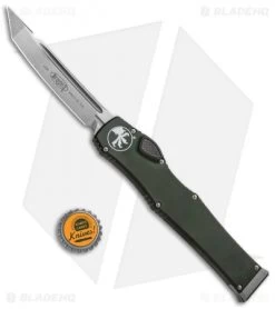 Microtech Halo VI Tanto OTF Automatic Knife OD Green (4.4" Stonewash) 250-10OD -Microtech Shop Microtech Halo VI Tanto Auto OD Green SW 250 10OD BHQ 91737 jr bottlecap