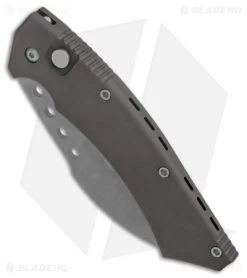 Microtech Hawk Automatic Knife Black Aluminum (4" Bead Blasted ATS-34) -Microtech Shop Microtech Hawk Auto BB BHQ 172949 jr spine