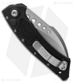 Microtech Hawk Automatic Knife (4" Full Serrations Stonewash) 166-12 -Microtech Shop Microtech Hawk Automatic Knife 4 Full Serrations Stonewash 166 12 BHQ 124655 LS Side