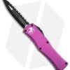 Microtech Hera D/E Auto Knife Violet Aluminum (3" Black Serr) -Microtech Shop Microtech Hera DE AK Violet Aluminum 3in Black Serr BHQ 173970 td