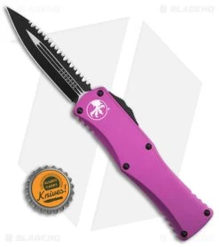 Microtech Hera D/E Auto Knife Violet Aluminum (3" Black Serr) -Microtech Shop Microtech Hera DE AK Violet Aluminum 3in Black Serr BHQ 173970 td size