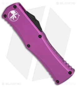 Microtech Hera D/E Auto Knife Violet Aluminum (3" Black Serr) -Microtech Shop Microtech Hera DE AK Violet Aluminum 3in Black Serr BHQ 173970 td spine