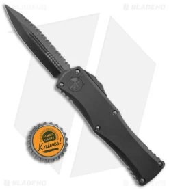 Microtech Hera D/E OTF Auto Knife Shadow DLC (3.1" Black Serr) 702-3 DLCTSH -Microtech Shop Microtech Hera DE Auto Knife Shadow DLC Full Serr Black BHQ 146489 jr bottlecap