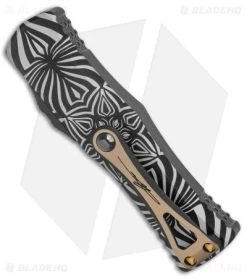 Microtech Hera Source OTF Automatic Knife Dagger Black/Gold (3" Black) 702-1TSOS -Microtech Shop Microtech Hera OTF Auto Dagger Black Gold Dagger 702 1TSOS BHQ 140256 jr side