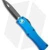 Microtech Hera D/E Auto Knife Dagger Blue Aluminum (3" Black) 702-1BL -Microtech Shop Microtech Hera OTF Auto Dagger Blue Aluminum Black BHQ 175343 jr