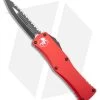 Microtech Hera D/E Auto Knife Red Aluminum (3" Black Serr) -Microtech Shop Microtech Hera OTF Auto Dagger Red Aluminum Black Serr BHQ 175350 jr