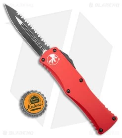 Microtech Hera D/E Auto Knife Red Aluminum (3" Black Serr) 9 Microtech Hera D/E Auto Knife Red Aluminum (3" Black Serr) -Microtech Shop Microtech Hera OTF Auto Dagger Red Aluminum Black Serr BHQ 175350 jr bottlecap