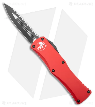 Microtech Hera D/E Auto Knife Red Aluminum (3" Black Serr) 3 Microtech Hera D/E Auto Knife Red Aluminum (3" Black Serr)