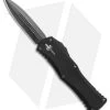 Microtech Hera Custom OTF Automatic Knife Black Aluminum (3" Black DLC SW)