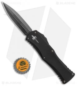Microtech Hera Custom OTF Automatic Knife Black Aluminum (3" Black DLC SW) -Microtech Shop Microtech Hera OTF Auto Double Edge DLC TT SW 122 10 525 MCK BHQ 134085 jr bottlecap