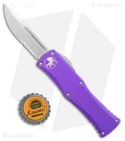 Microtech Hera S/E Partial Serrated OTF Auto Knife Purple Alum (3" Apoc)703-11PU -Microtech Shop Microtech Hera SE Partial Serr OTF Auto DP Purple SW BHQ 177629 jr bottlecap