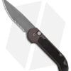 Microtech LUDT Automatic Knife Black Aluminum (4" Bead Blasted Serrated ATS-34)