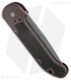 Microtech LUDT Automatic Knife Black Aluminum (4" Bead Blasted Serrated ATS-34) -Microtech Shop Microtech LUDT Auto No Clip BB Serr BHQ 172991 jr side