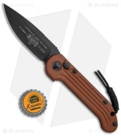 Microtech LUDT Automatic Knife Tan Aluminum (3.4" Black) -Microtech Shop Microtech LUDT Auto Tan Aluminum Black BHQ 117571 jr bottlecap