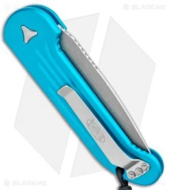 Microtech LUDT Automatic Knife Turquoise (3.4" Apocalyptic) 135-10APTQ -Microtech Shop Microtech LUDT Auto Turquoise Apocalyptic 135 10APTQ BHQ 106930 jr side