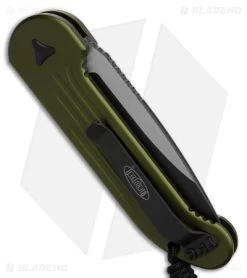 Microtech LUDT Automatic Knife OD Green (3.4" Black) 135-1OD -Microtech Shop Microtech LUDT Automatic Knife OD Green 3in Black BHQ 4642 td side