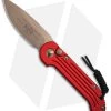 Microtech LUDT Automatic Knife Red (3.4" Bronze) 135-13RD -Microtech Shop Microtech LUDT Automatic Knife Red 3in Bronze BHQ 50130 td