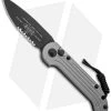Microtech LUDT Gray Automatic Knife (3.4" Black Serr) 135-2GY