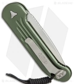 Microtech LUDT Automatic Knife OD Green (3.4" Satin) 135-4OD -Microtech Shop Microtech LUDT OD green satin 135 4OD BHQ 51948 er side