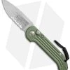 Microtech LUDT Automatic Knife OD Green (3.4" Stonewash Serr) 135-11OD -Microtech Shop Microtech LUDT OD green sw serr 135 11OD BHQ 51947 jr