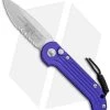 Microtech LUDT Automatic Knife Purple (3.4" Stonewash Serr) 135-11PU -Microtech Shop Microtech LUDT Standard Purple SW Serr 135 11PU BHQ 111436 jr 1