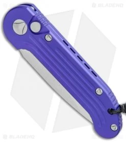 Microtech LUDT Automatic Knife Purple (3.4" Stonewash Serr) 135-11PU -Microtech Shop Microtech LUDT Standard Purple SW Serr 135 11PU BHQ 111436 jr spine