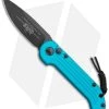 Microtech LUDT Automatic Knife Turquoise (3.4" Black) 135-1TQ -Microtech Shop Microtech LUDT Turq Black 135 1TQ BHQ 69020 jr 1