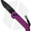 Microtech LUDT Automatic Knife Violet (3.4" Black Serr) 135-2VI -Microtech Shop Microtech LUDT Violet Black Serr 135 2VI BHQ 68510 jr
