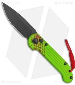 Microtech LUDT Zombie Edition Automatic Knife (3.4" Black) 135-1Z