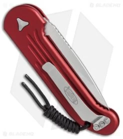 Microtech LUDT Automatic Knife Red (3.4" Satin) 135-4RD -Microtech Shop Microtech LUDT red satin 135 4RD BHQ 51949 er side