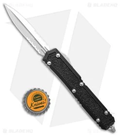 Microtech Makora Signature Series D/E OTF Auto Knife Black (3.4" SW Part Serr) -Microtech Shop Microtech Makora Signature Series DE OTF Black SW Part Serr BHQ 175374 jr bottlecap