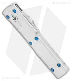 Microtech Marfione Custom D/E UTX-70 OTF Knife SS Blue Ti (2.4" Mirror) 347-MCK -Microtech Shop Microtech Marfione Custom D E UTX 70 OTF Knife SS Blue Ti 2.37 Mirror 347 MCK BHQ 121504 LS jr spine