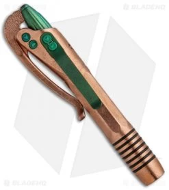 Microtech Marfione Custom Siphon II Copper W/ Antique Green Hardware -Microtech Shop Microtech Marfione Custom Siphon II Copper Antique Green Hardware BHQ 89391 jr side