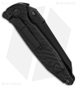 Microtech Marfione Customs Socom Elite Warcom Liner Lock Knife (4" Black) -Microtech Shop Microtech Marfione Customs Liner Lock Socom Elite Warcom 4in Satin DLC BHQ 152362 td side