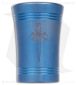 Microtech Shot Glass BL 1 Dagger Blue Titanium