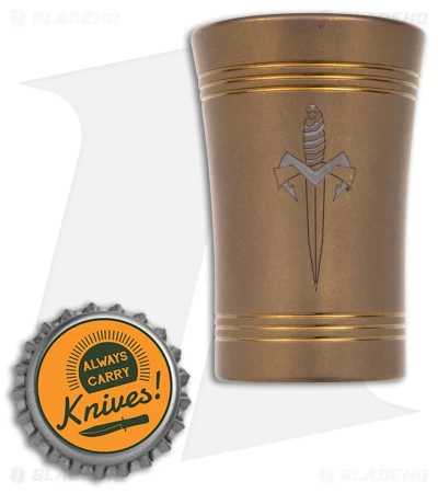 Microtech Shot Glass BL 1 Dagger Bronze Titanium 4 Microtech Shot Glass BL 1 Dagger Bronze Titanium - Image 2